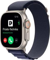 Часы Apple Watch Ultra 2, 49 мм, титан светлого цвета, ремешок Alpine тёмно-синего цвета (2024) L