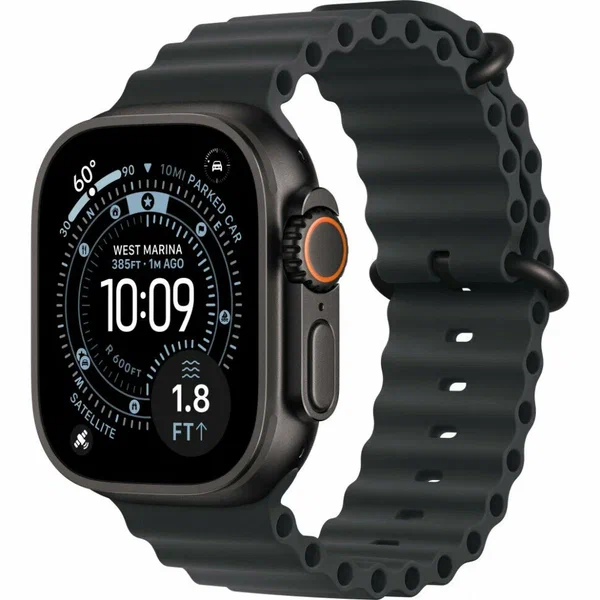 Умные часы Apple Watch Ultra 3 49 Black Titanium Case, Black Ocean Band