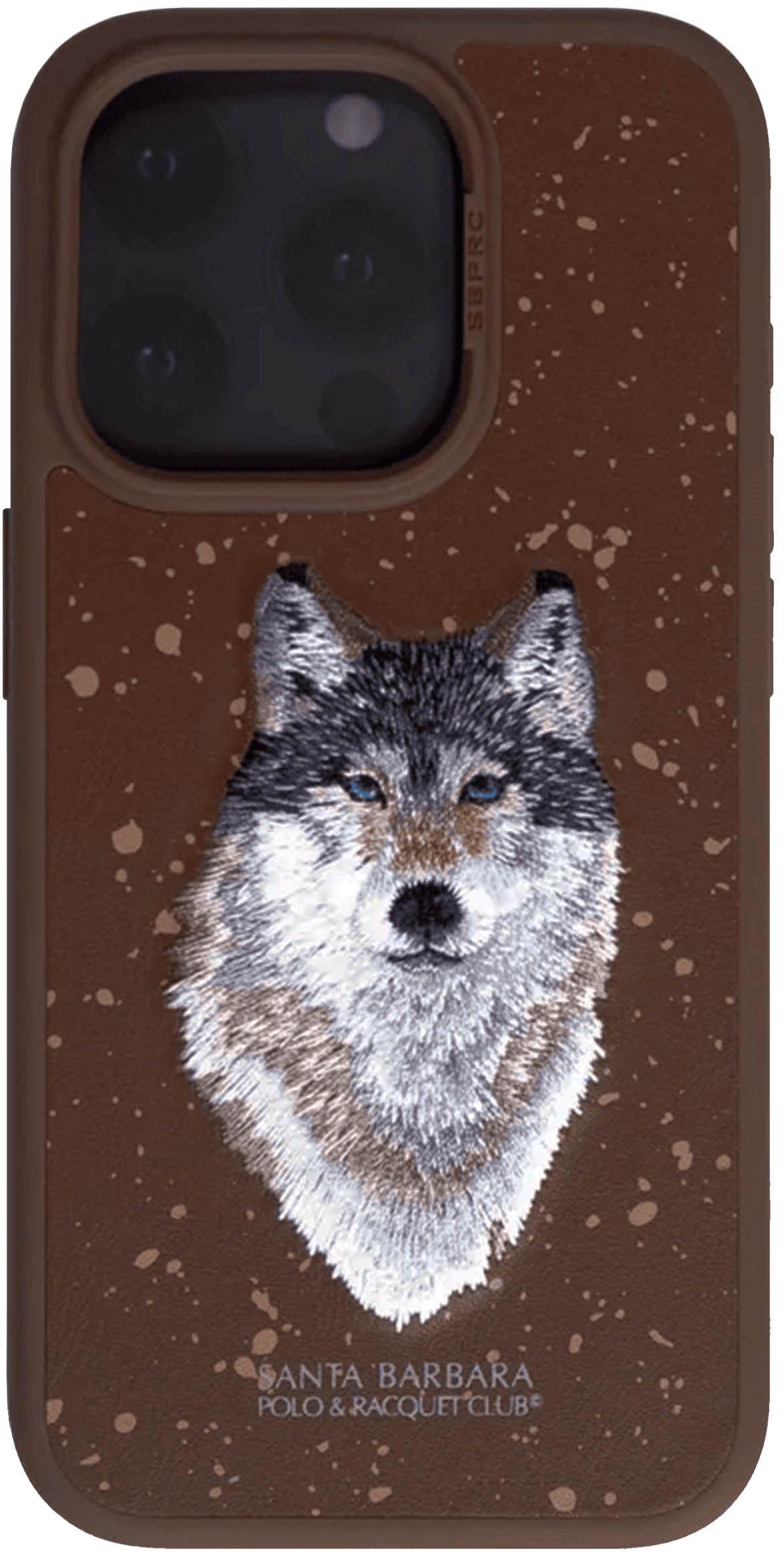 Чехол с вышивкой для Apple iPhone 15 PRO POLO SANTA BARBARA SAVANNA (коричневый)