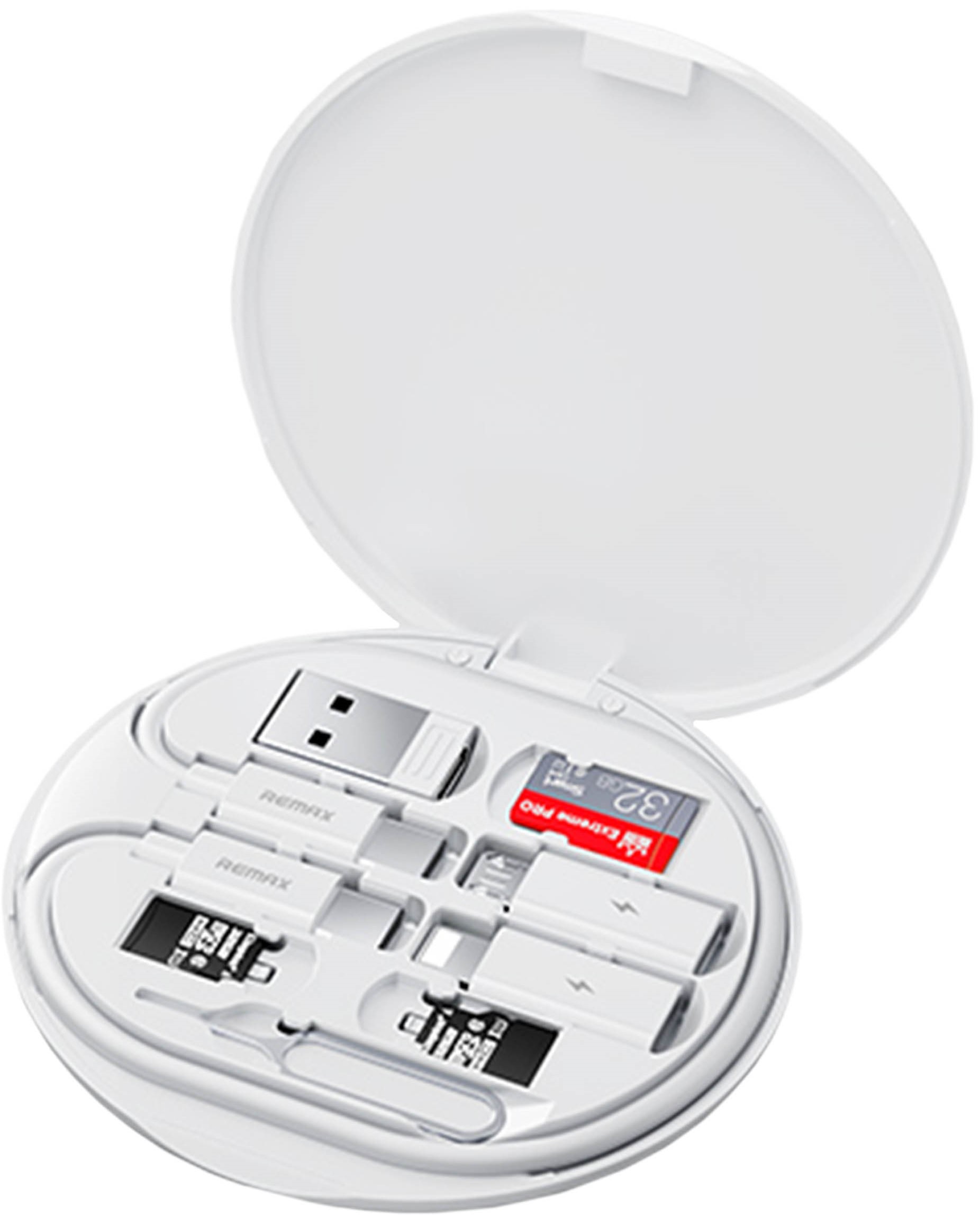 Устройство зарядное беспроводное с набором переходников 15W Remax, RP-W80, Wanbo II Series, белый