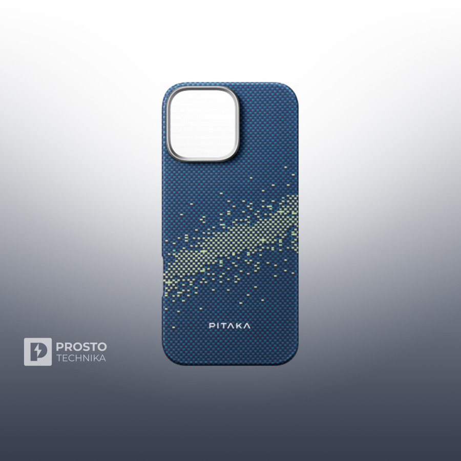 Чехол Pitaka Tactile Woven Ultra Slim Case For iPhone 16 Pro - Milky way galaxy