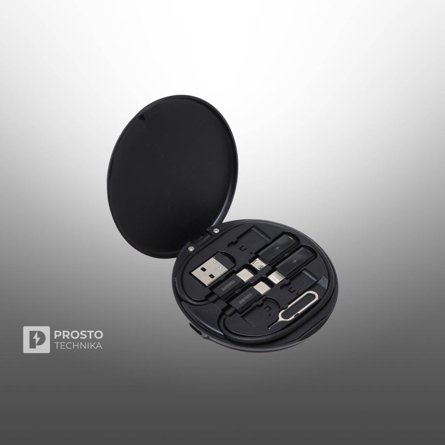 Устройство зарядное беспроводное с набором переходников 15W Remax, RP-W80, Wanbo II Series, чёрный