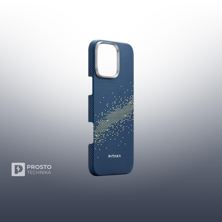 Чехол Pitaka Tactile Woven Ultra Slim Case For iPhone 16 Pro - Milky way galaxy