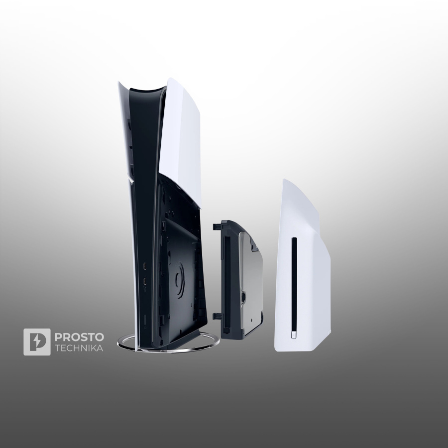 Игровая приставка Sony PlayStation 5 Slim, с дисководом, 1000 ГБ SSD, без игр, белый