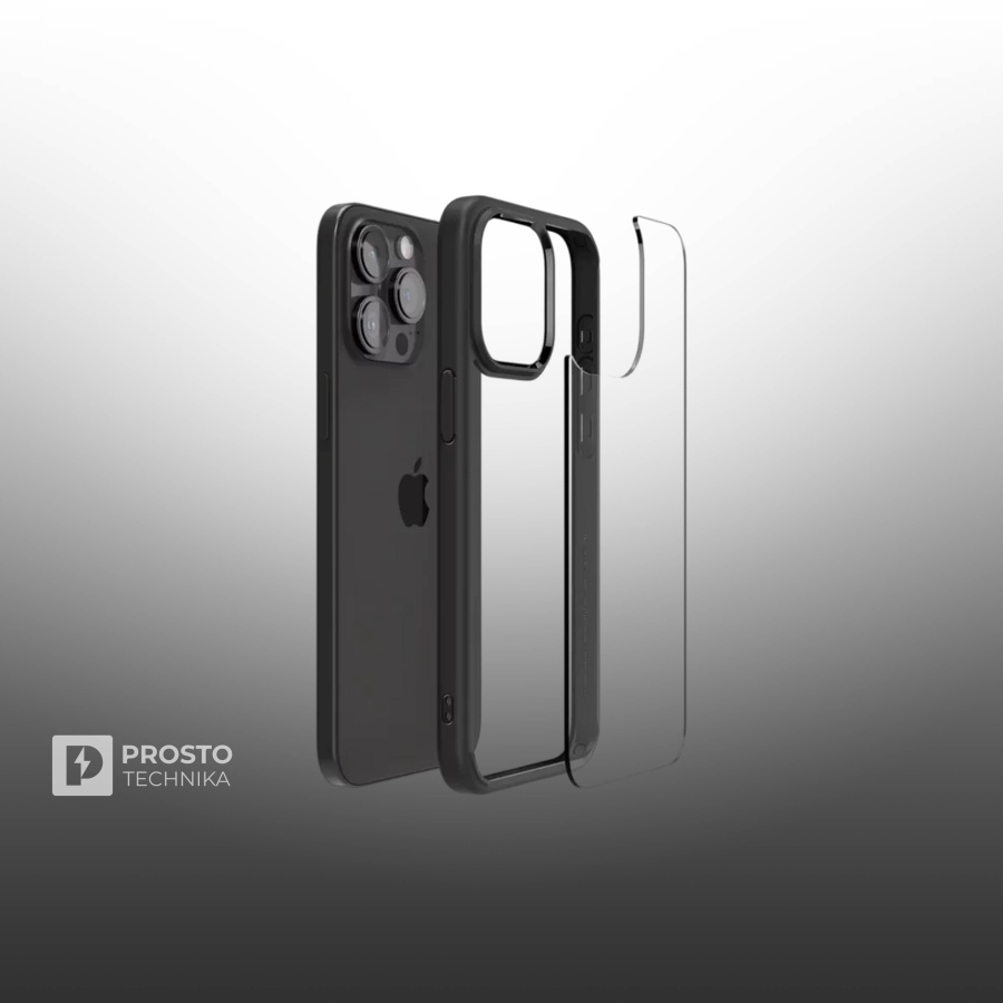 Чехол SPIGEN для iPhone 15 Pro - Ultra Hybrid - Черный