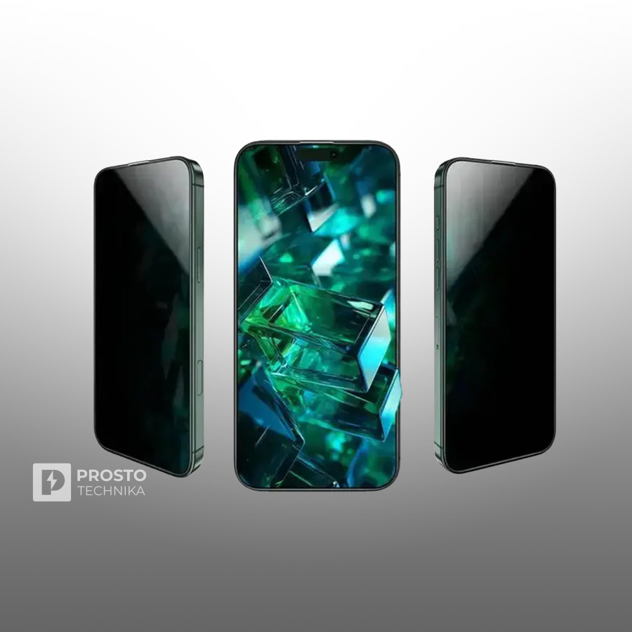 Защитное стекло  Green Lion 9H Steve Privacy Full Glass Screen Protector для iPhone 16 Pro - Black