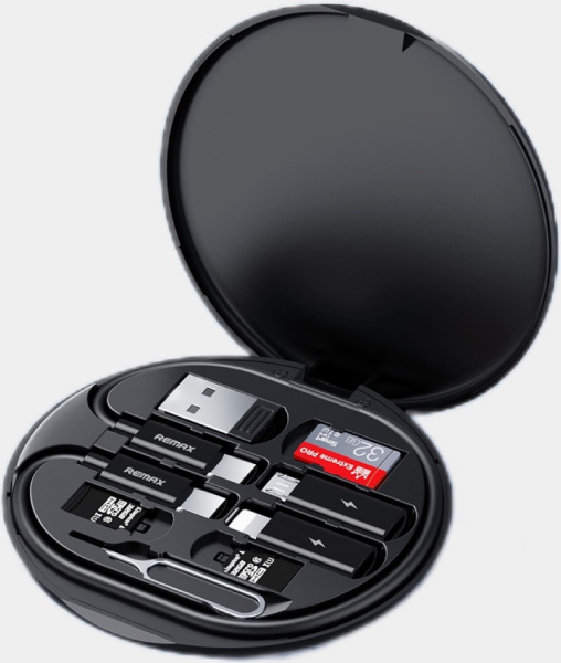 Устройство зарядное беспроводное с набором переходников 15W Remax, RP-W80, Wanbo II Series, чёрный