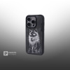 Чехол с вышивкой для Apple iPhone 15 Pro Nimmy Волк-Серый
