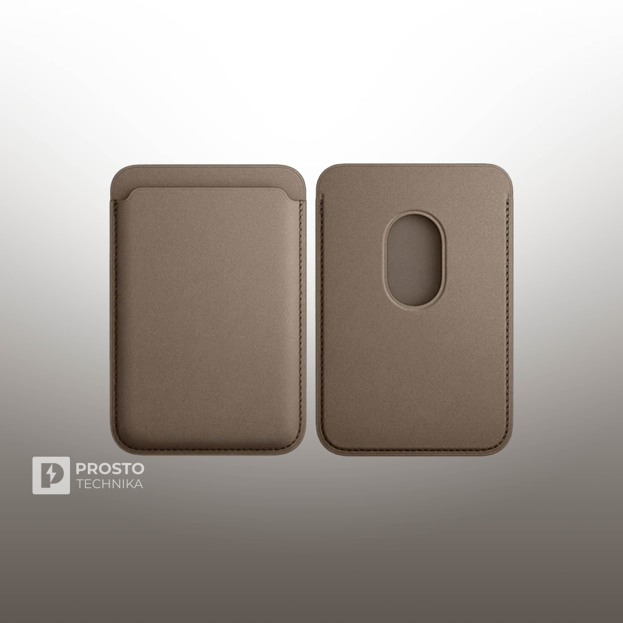 Магнитный кошелек K-DOO / KZDOO Leather Wallet MagSafe для Samsung / IPhone / Xiaomi , хаки