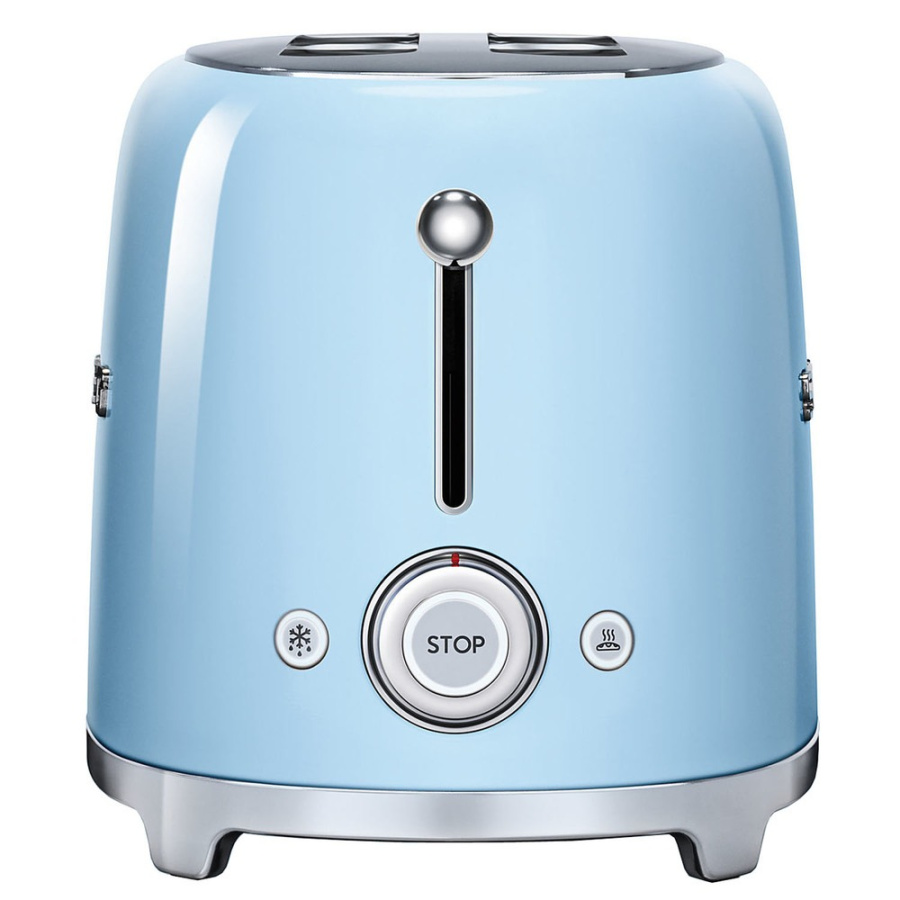 Тостер на 2 ломтика, Голубой Smeg TSF01PBEU