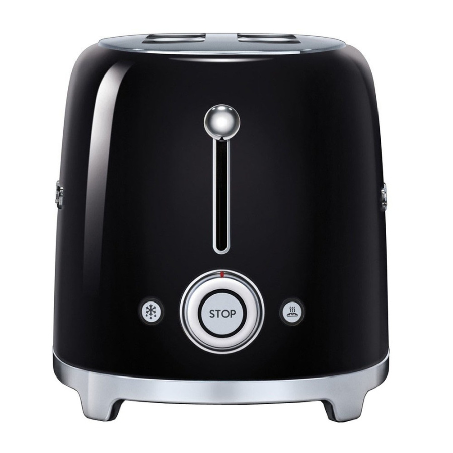 Тостер на 2 ломтика, Чёрный Smeg TSF01BLEU