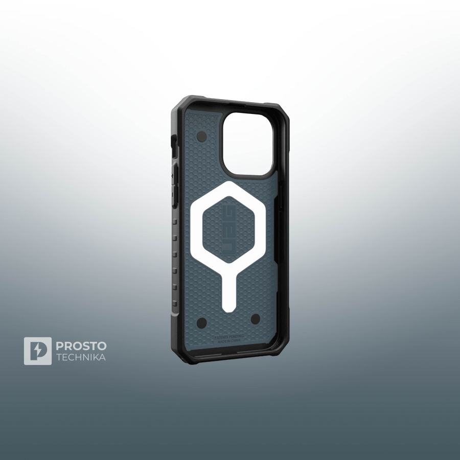 Чехол с поддержкой MAGSAFE Uag Pathfinder для iPhone 15 Pro MAX 6.7", цвет голубой (Cloud Blue)