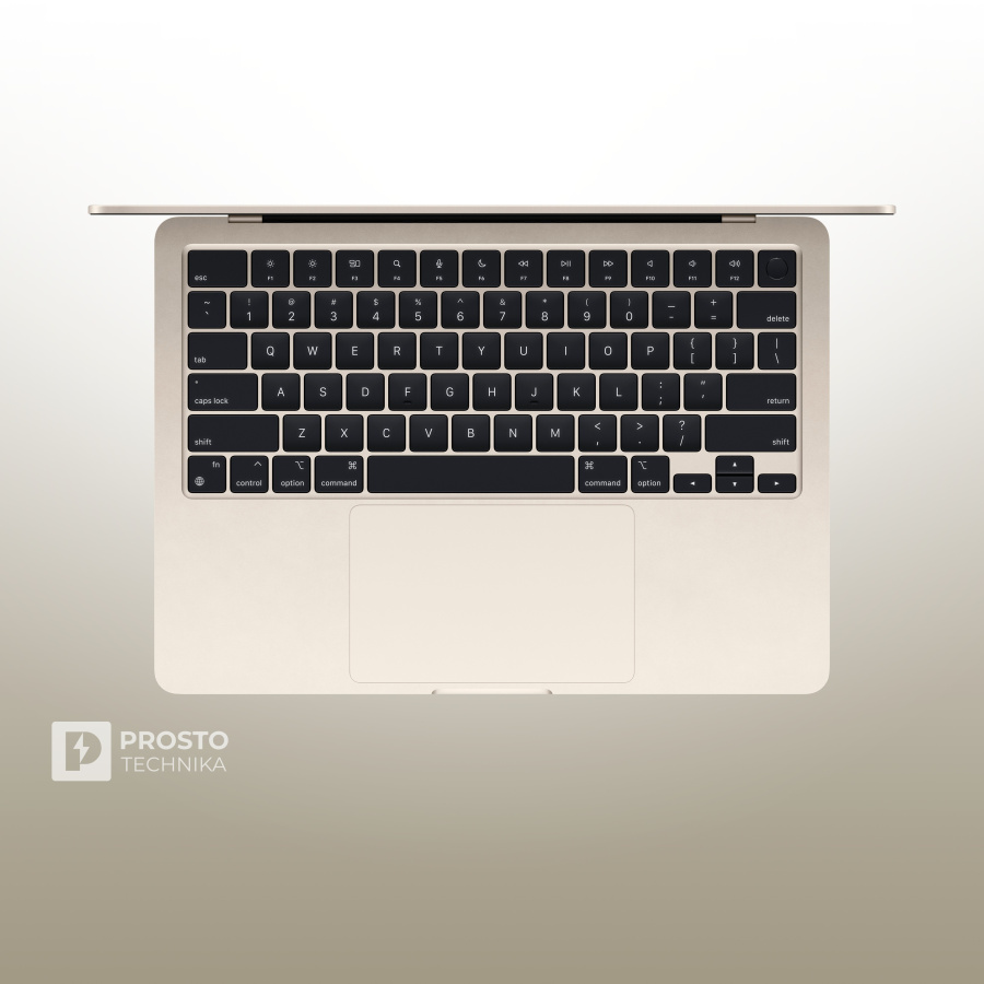 Ноутбук Apple MacBook Air 13" (M4, 10C CPU, 10C GPU, 2025) 16 ГБ, 512 ГБ SSD, Starlight MW103, английская раскладка