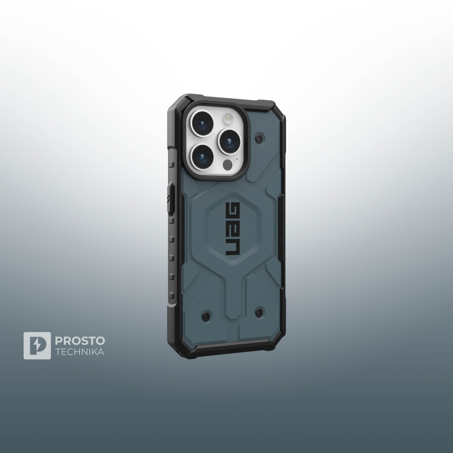 Чехол с поддержкой MAGSAFE Uag Pathfinder для iPhone 15 Pro MAX 6.7", цвет голубой (Cloud Blue)