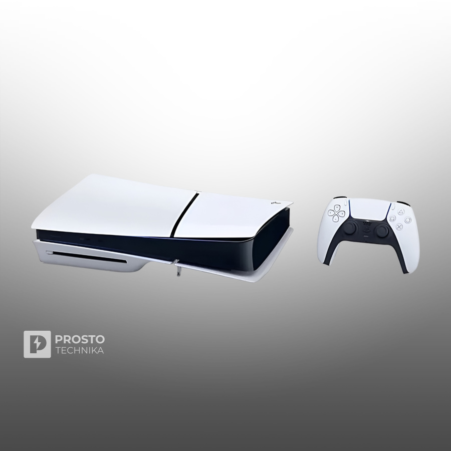 Игровая приставка Sony PlayStation 5 Slim, с дисководом, 1000 ГБ SSD, без игр, белый