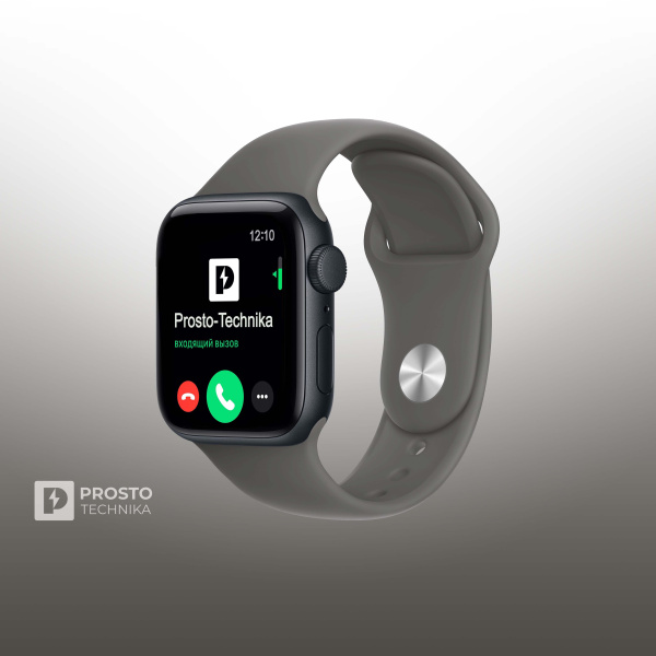 Apple Watch SE 3 40mm Midnight Sport Band Stone Gray S/M