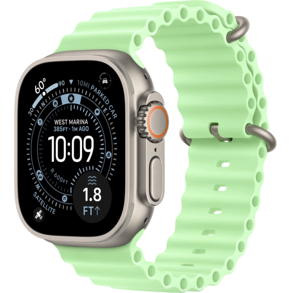 Умные часы Apple Watch Ultra 3 49mm Neon Green Natural Titanium Ocean Band