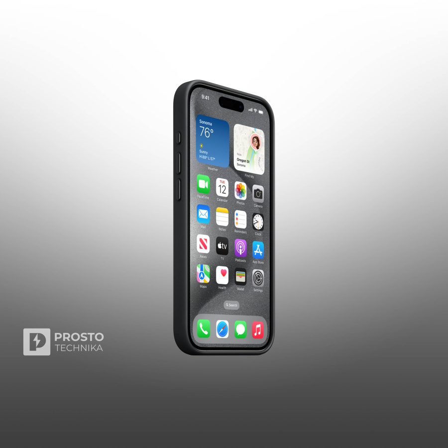 iPhone 15 Pro FineWoven Case with MagSafe - Black