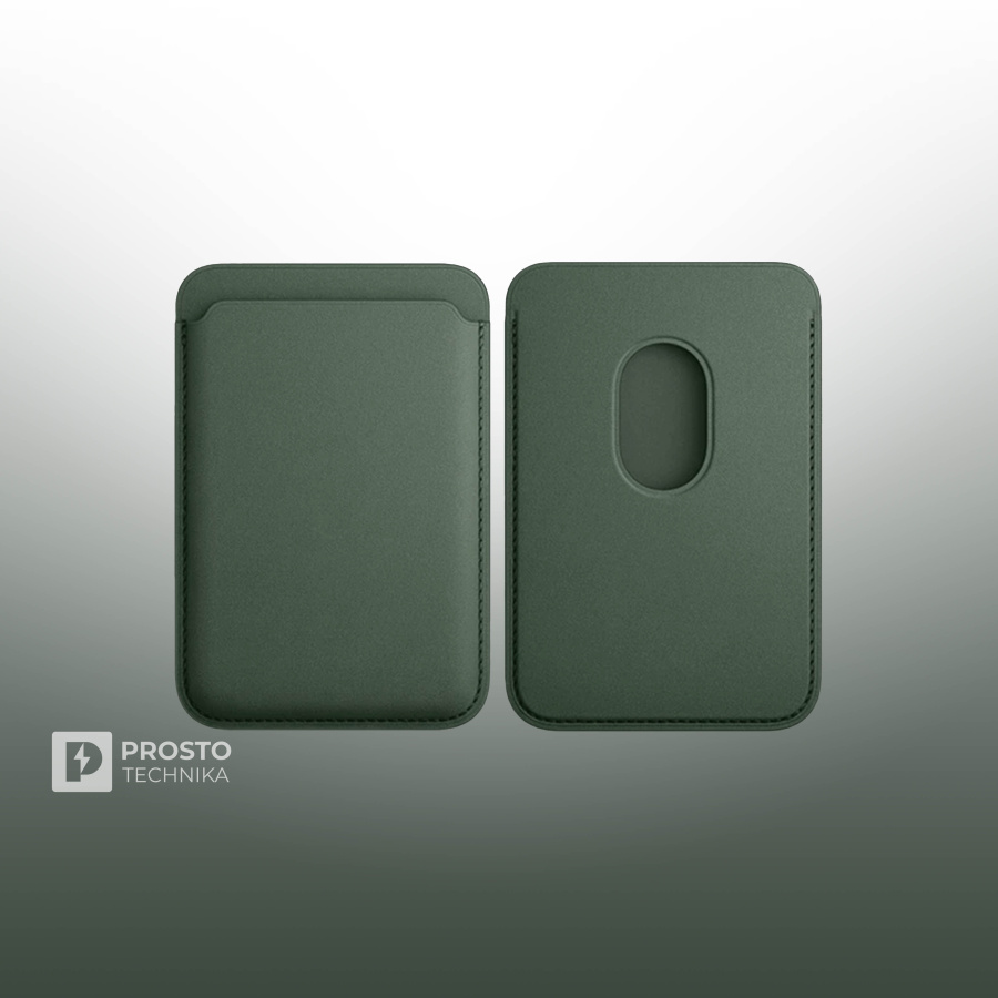 Магнитный кошелек K-DOO / KZDOO Leather Wallet MagSafe для Samsung / IPhone / Xiaomi , зеленый