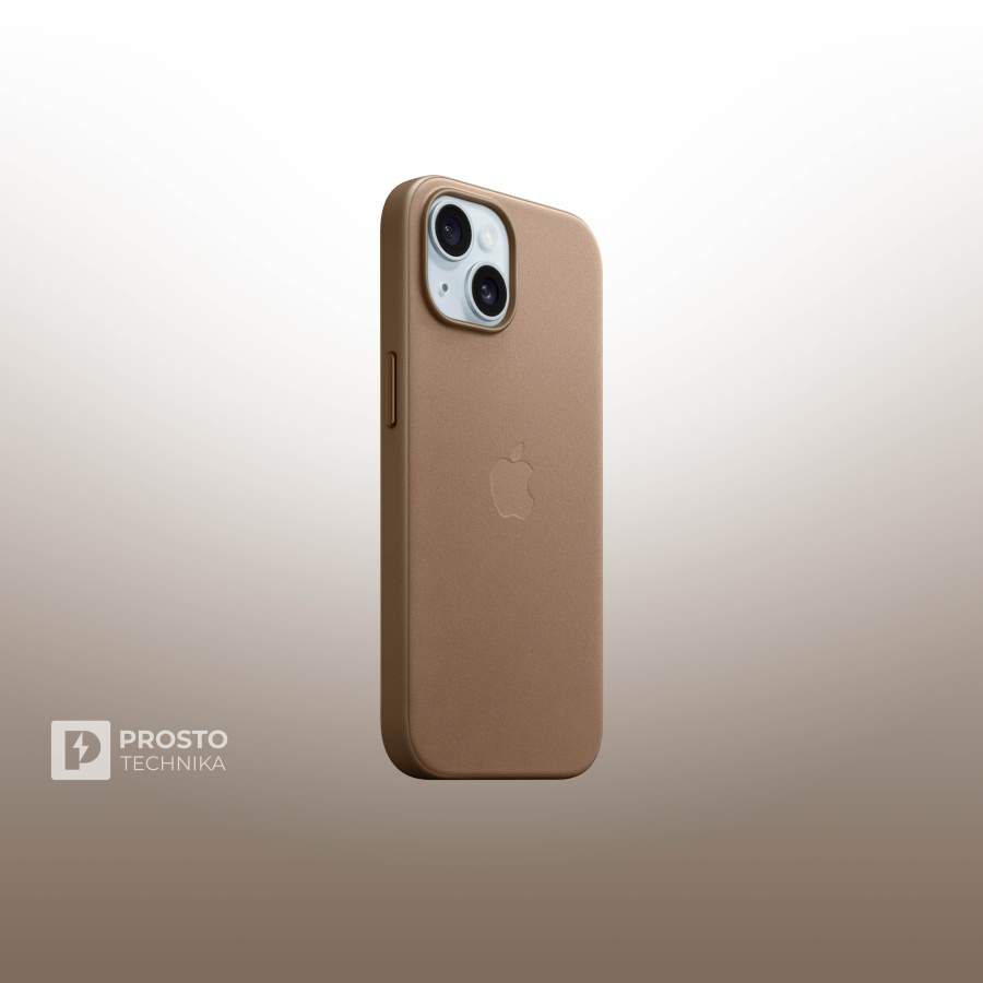 iPhone 15 FineWoven Case with MagSafe - Taupe