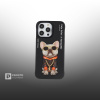 Чехол с вышивкой для Apple iPhone 14 Pro Max Nimmy Собака-Черный