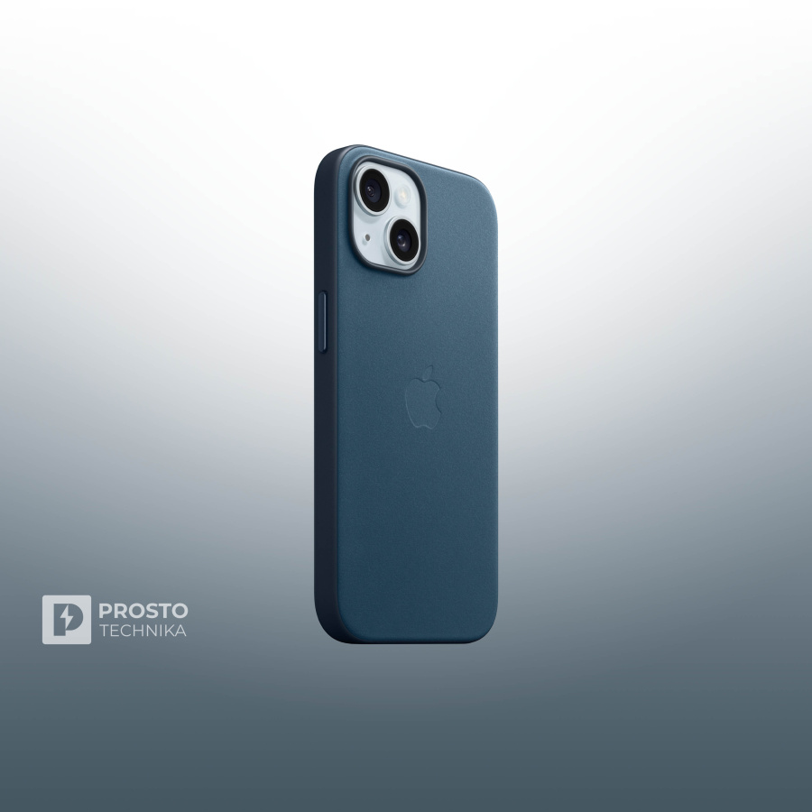 iPhone 15 FineWoven Case with MagSafe - Pacific Blue