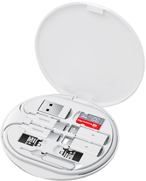 Устройство зарядное беспроводное с набором переходников 15W Remax, RP-W80, Wanbo II Series, белый