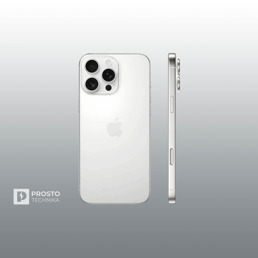 Смартфон Apple iPhone 16 Pro Max 512 ГБ, eSIM, White Titanium