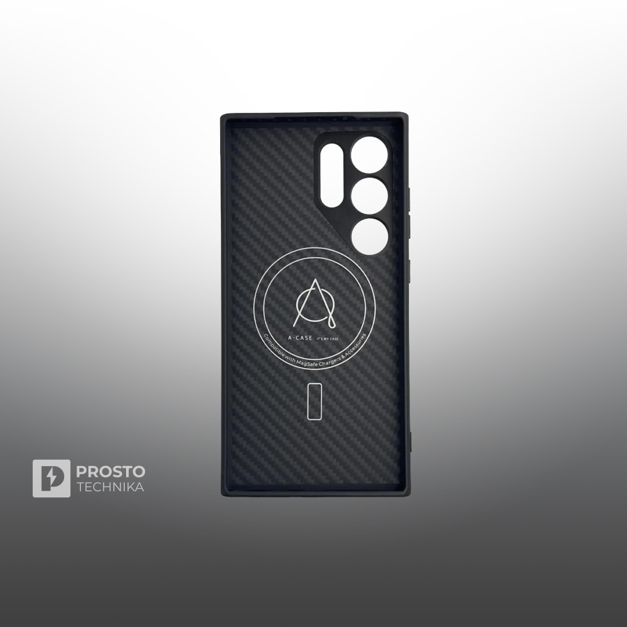 A-CASE Savar Aramid Carbon Case 600D Samsung S24 ULTRA - Черный