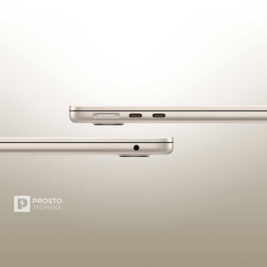 Ноутбук Apple MacBook Air 13" (M4, 10C CPU, 10C GPU, 2025) 16 ГБ, 512 ГБ SSD, Starlight MW103, английская раскладка